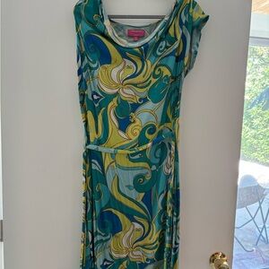 Trina Turk x Banana Republic Multicolor Swirl Dress